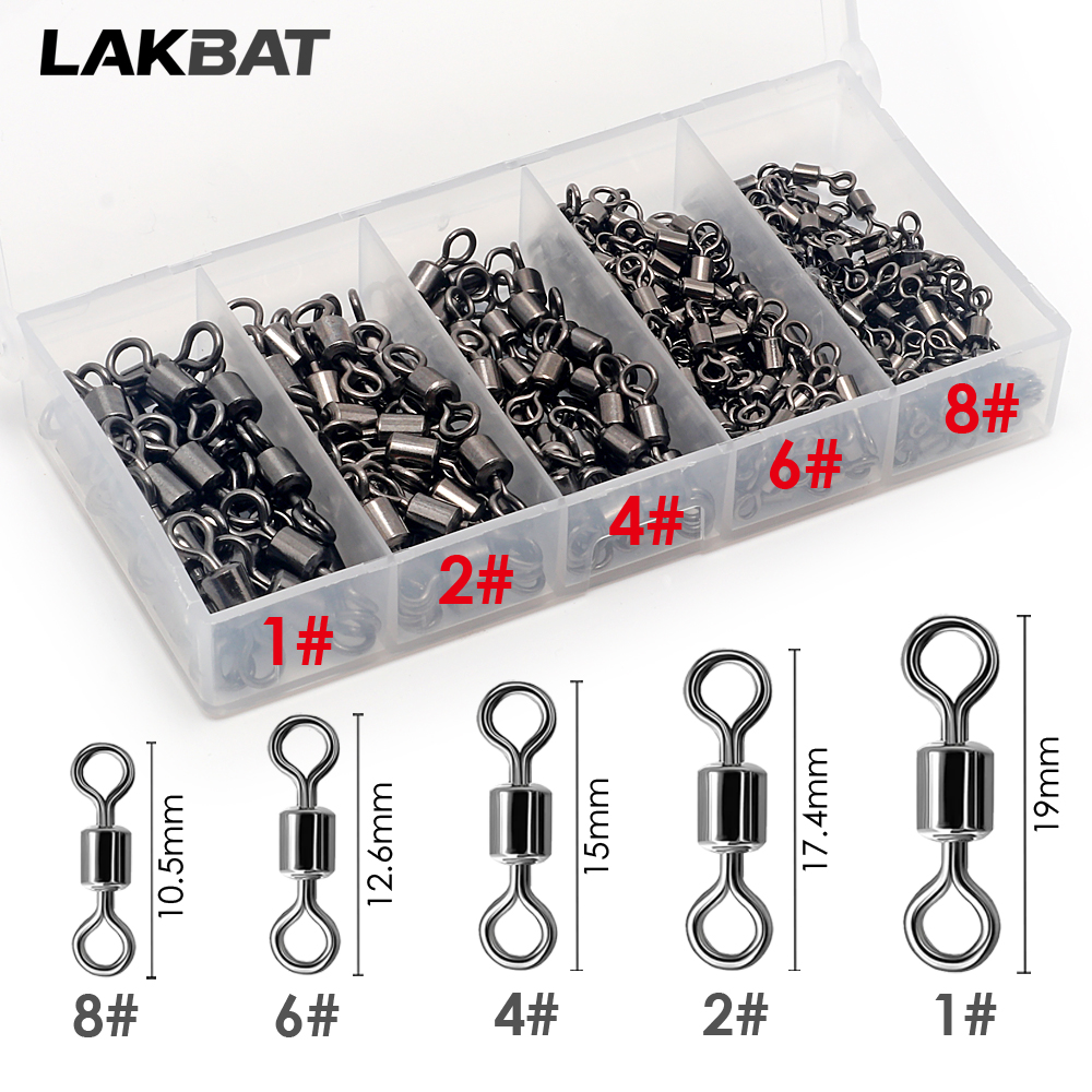 Tackle Box - 100PCS Stainless Steel Fishing Swivel Bearing