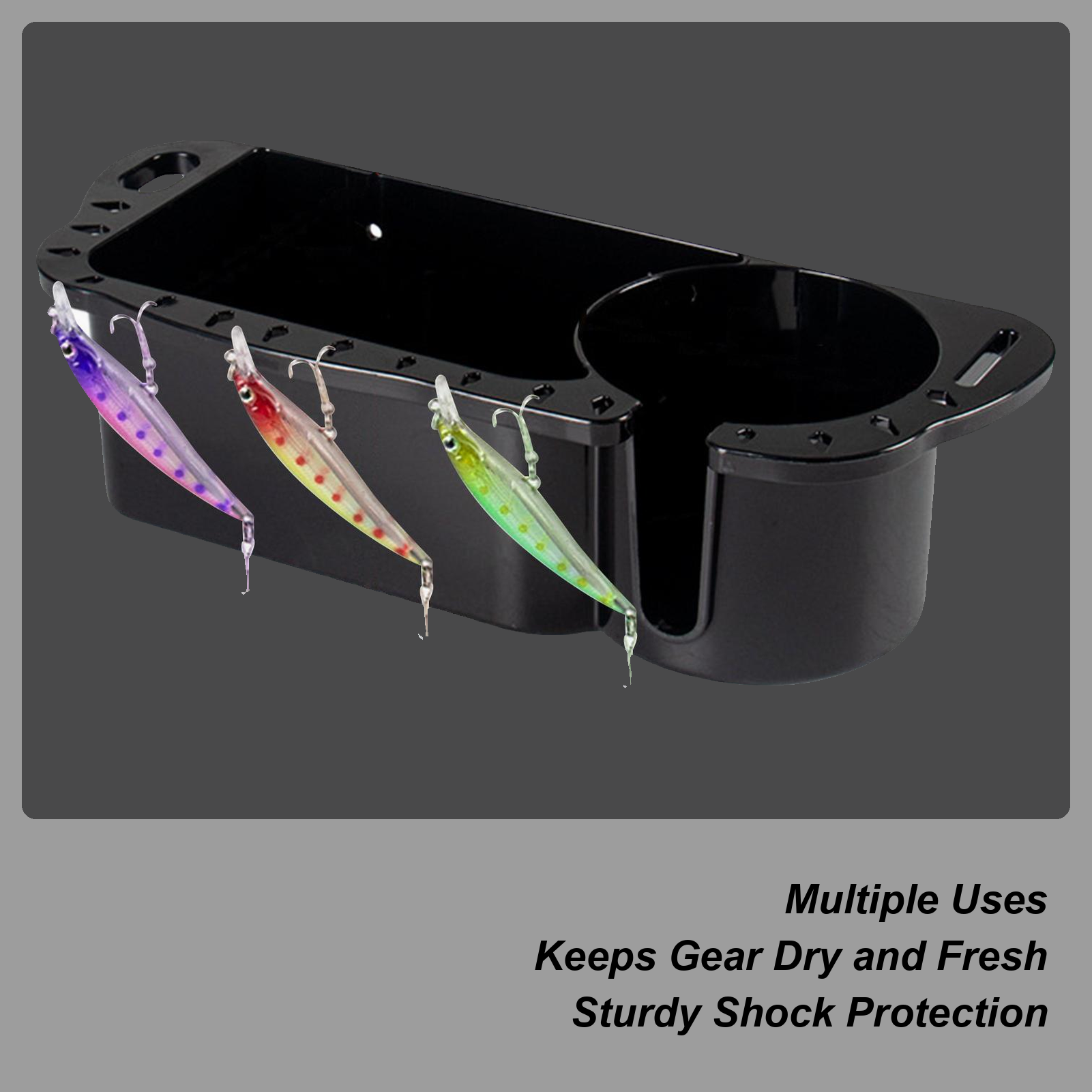 Tackle Box - Fishing Organizer Box Boat Cup Holder