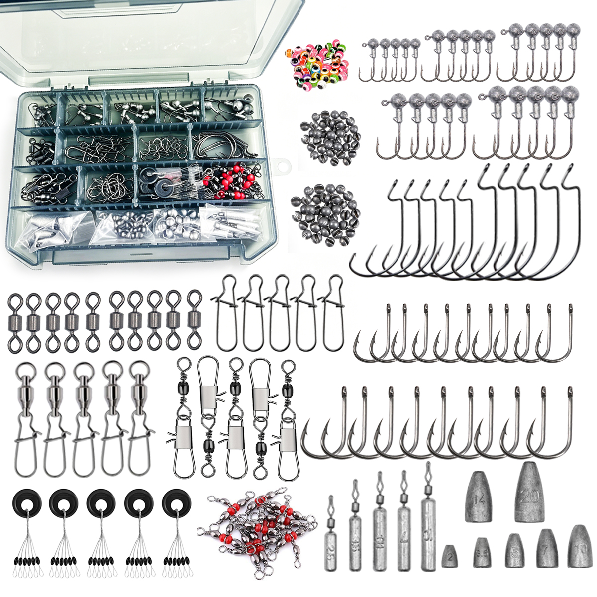 Tackle Box - 187pcs Fishing Accessories Kit Organized Fishing
