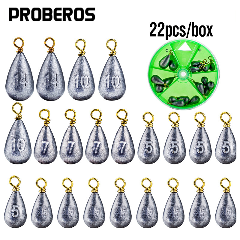 22Pcs/Box Fishing Sinkers Drop - Tackle Box recensie en prijs