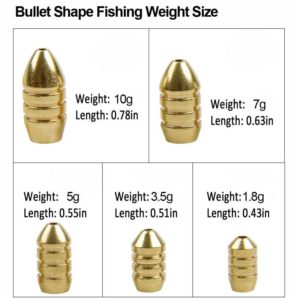 10Pcs Brass Fishing Weight Cop - Fishing Equipment Shop recensie en prijs