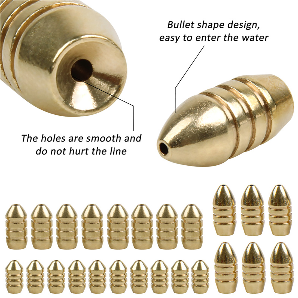 10Pcs Brass Fishing Weight Cop - Fishing Equipment Shop recensie en prijs