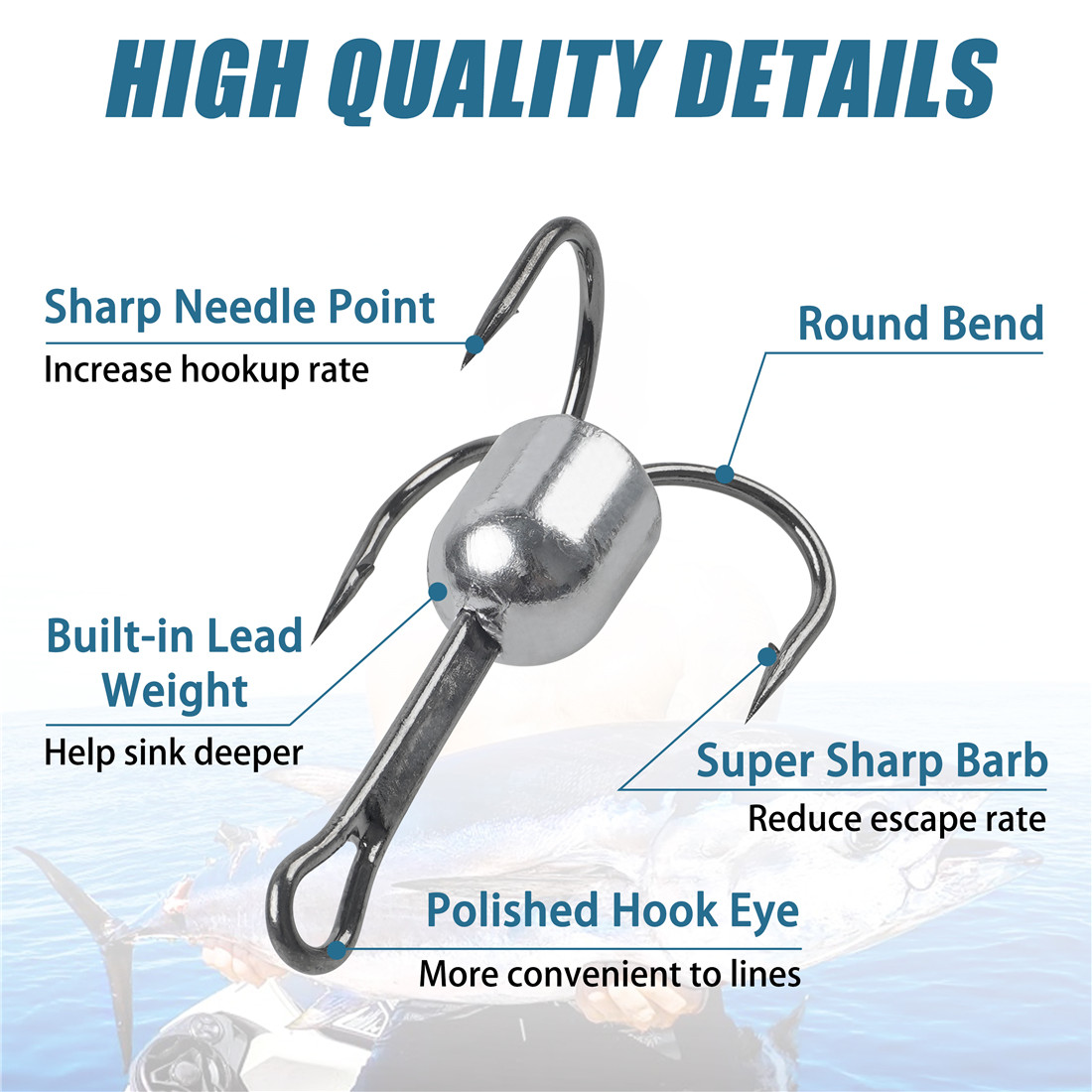 10PCS Snagging treble hooks We - Fishing Equipment Shop recensie en prijs