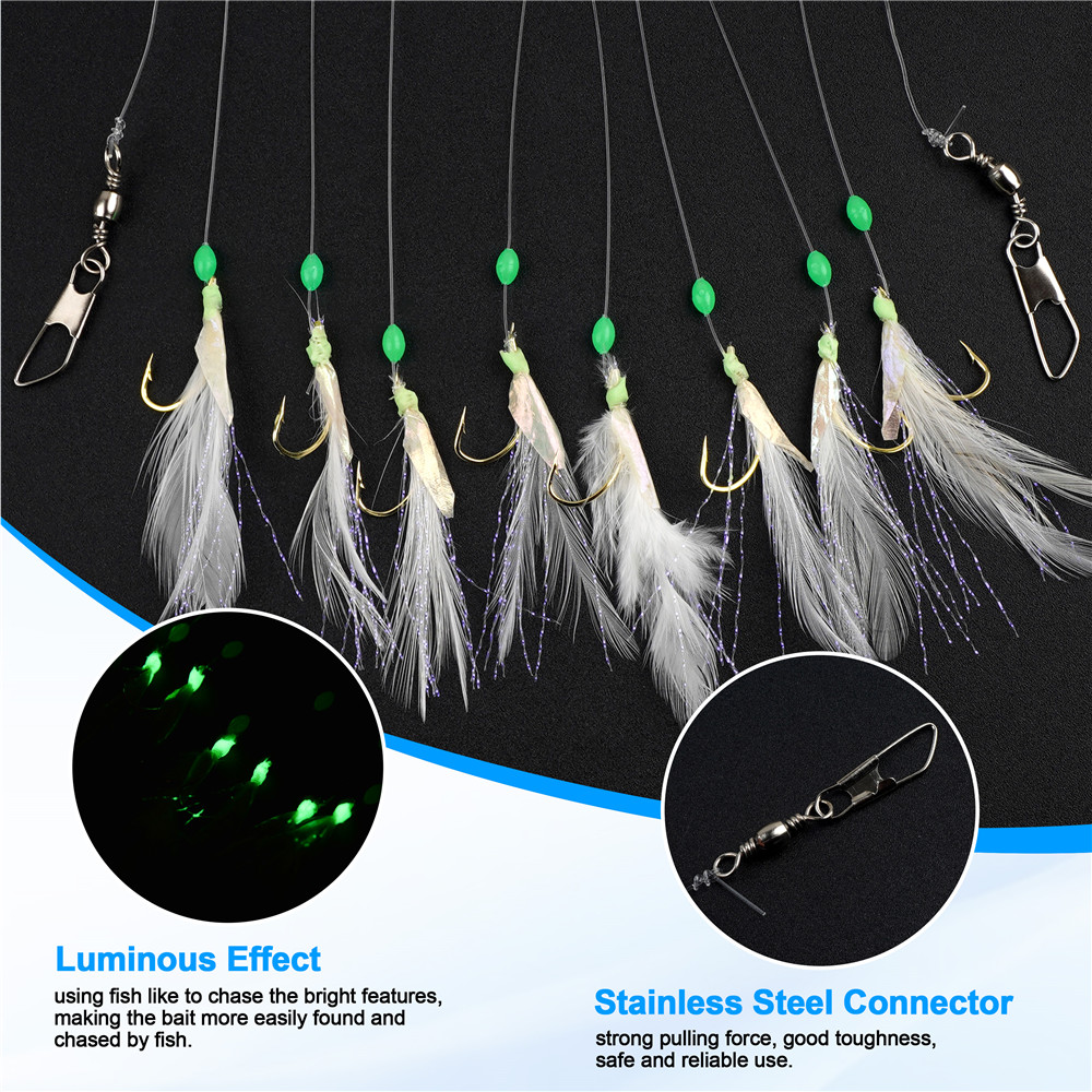 24Pcs=3Packs  8 in 1 Feather F - Fishing Equipment Shop recensie en prijs