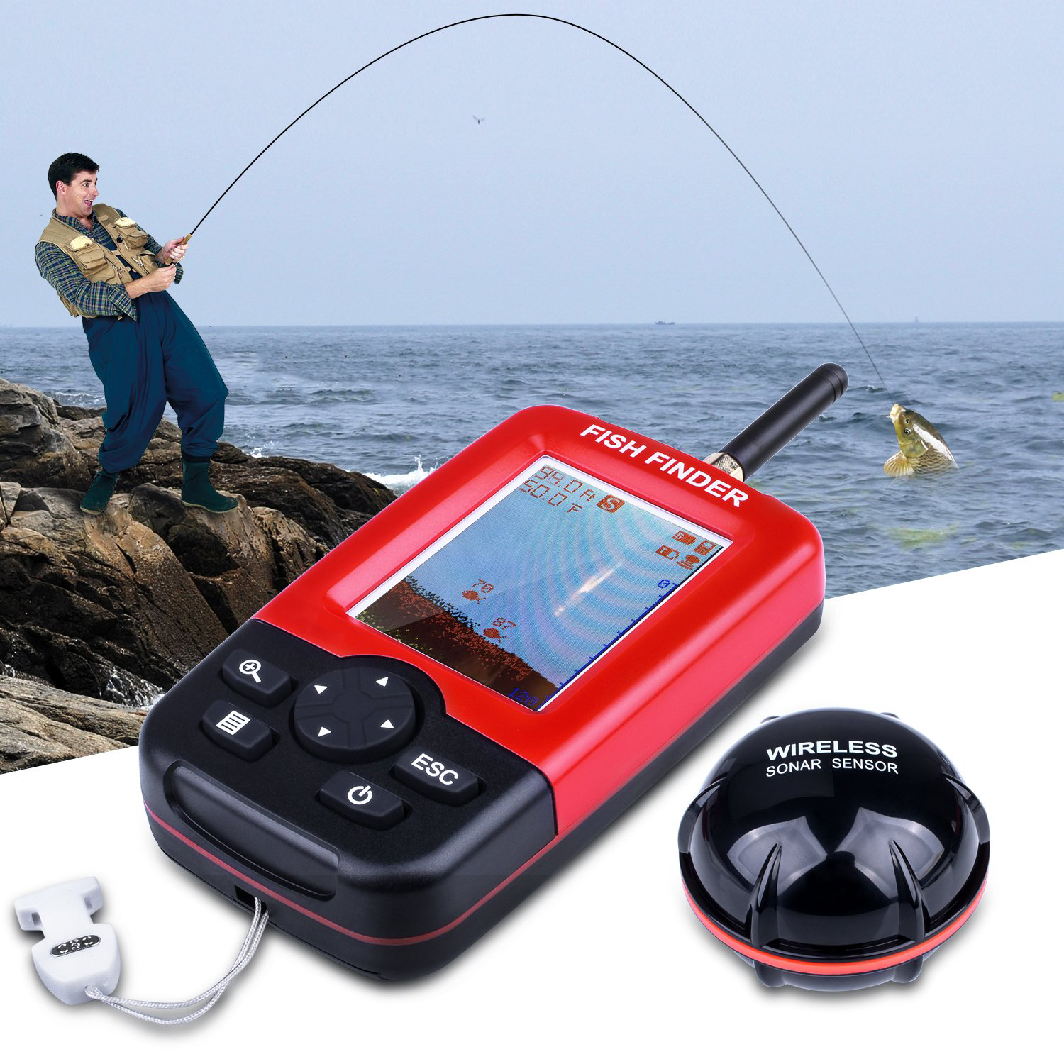 100M Portable Sonar Fish Finde - Fishing Equipment In English recensie en prijs