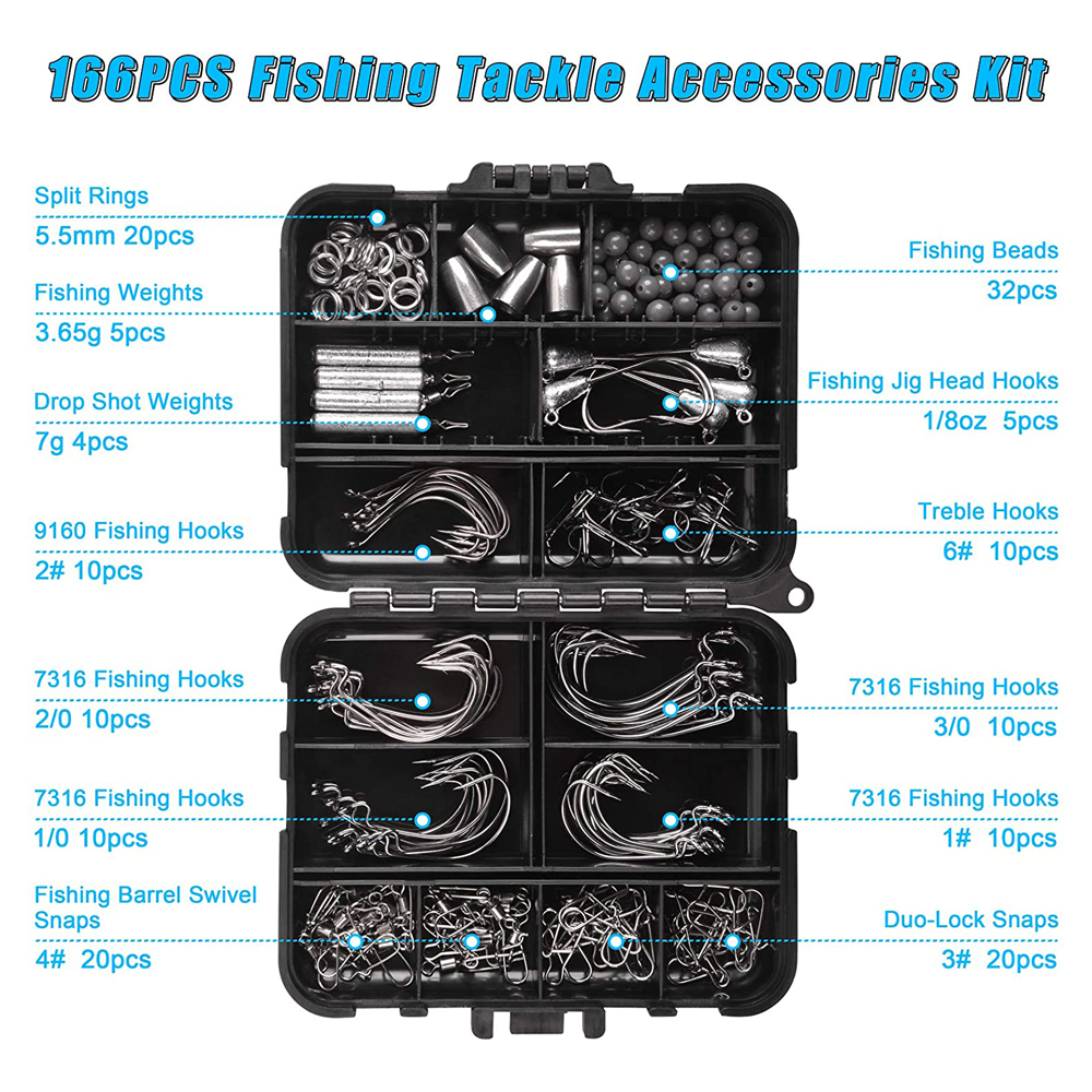 166PCS Fishing tackle box Incl - Fishing Equipment Shop recensie en prijs