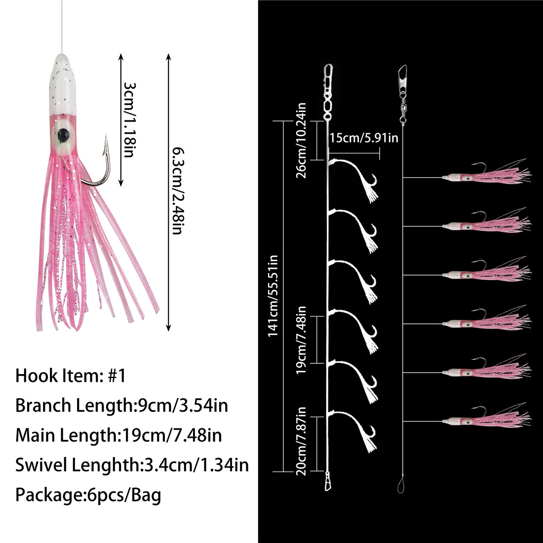 6Packs String Fishing hooks 6- - Fishing Equipment Shop recensie en prijs