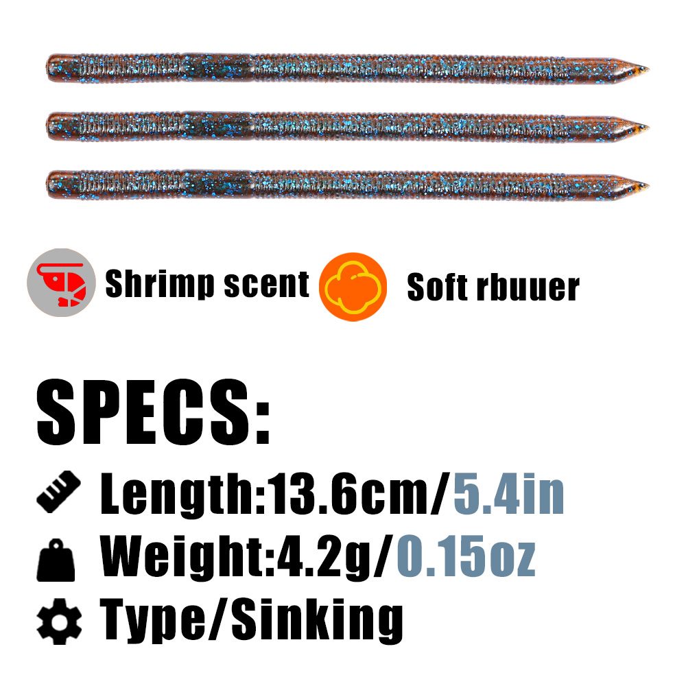 B&U 8pcs Earthworm Soft Lure S - Fishing Equipment Set recensie en prijs
